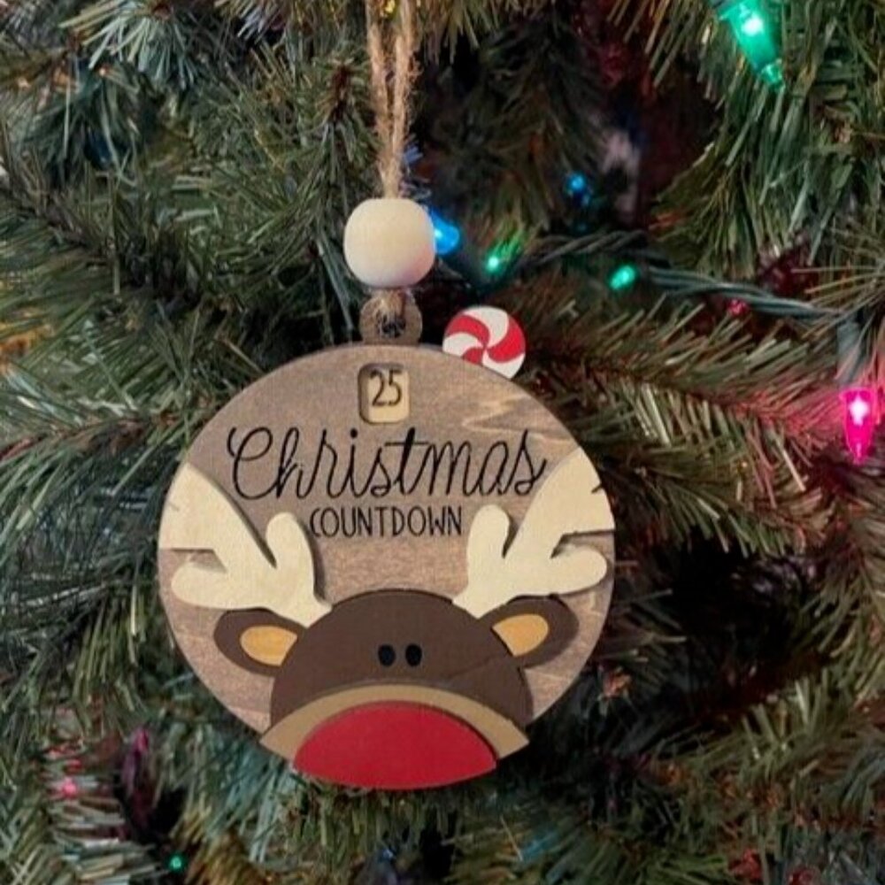 Ornaments Countdown to Christmas Sliding Ornament Reindeer